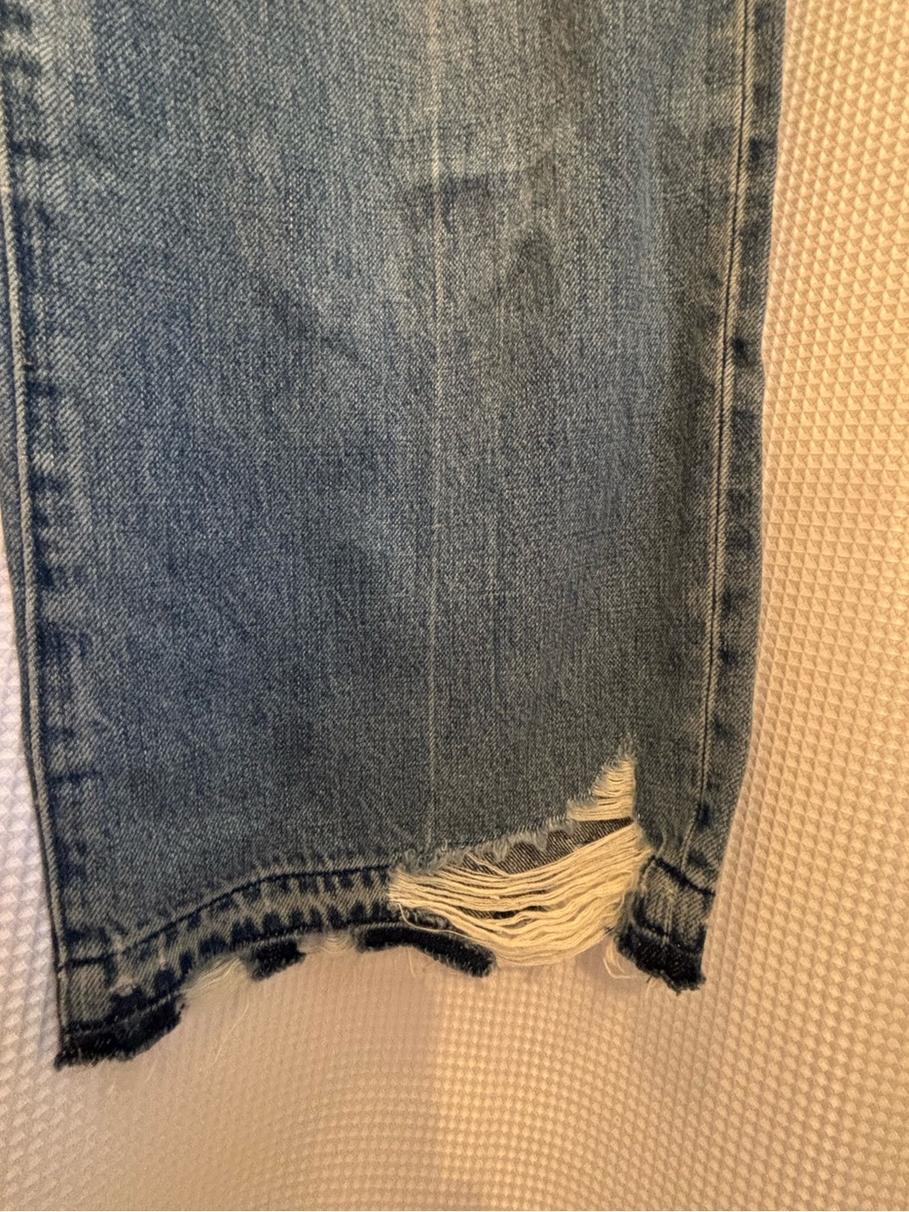 PISTOLA High Rise Wide Leg Distressed Raw Hem Jeans Medium Wash Size 25 - Picture 6 of 10